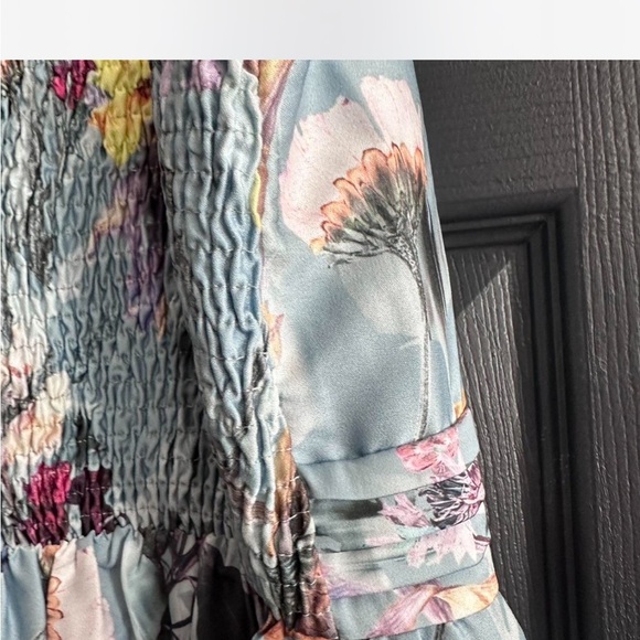 Little Mistress Floral Maxi Dress in Light Blue - Picture 5 of 10